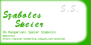 szabolcs speier business card